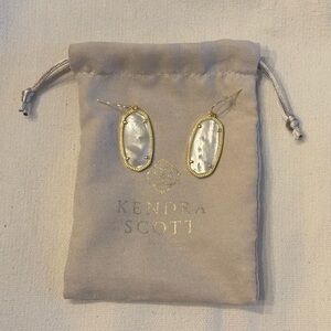 Kendra Scott Gold Mother of Pearl Dani Earrings